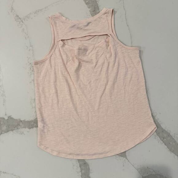 Athleta Essential Crewneck Tank Top Cut Out Back Women's Medium Pink Activewear - Picture 3 of 5